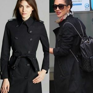 Burberry Brit Black Double Breasted Trench